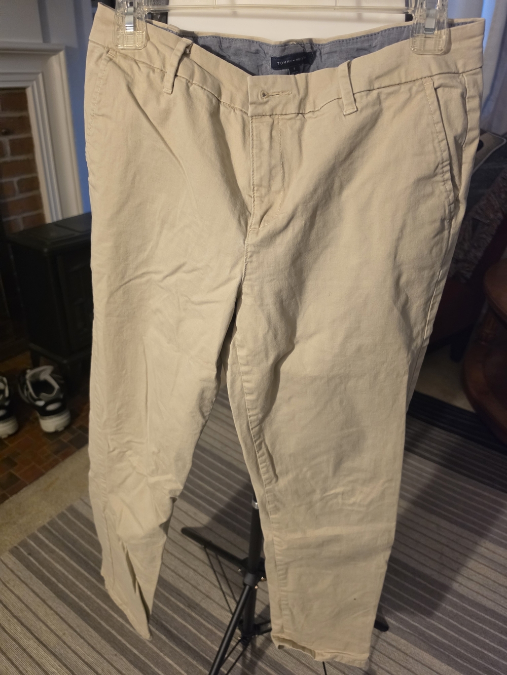 Tommy Hilfiger Women's Khaki Straight-Leg Chinos